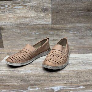 Josef Seibel Sofie 27 Tan Leather Perforated Vamp Casual Shoe Women's Size EU 37